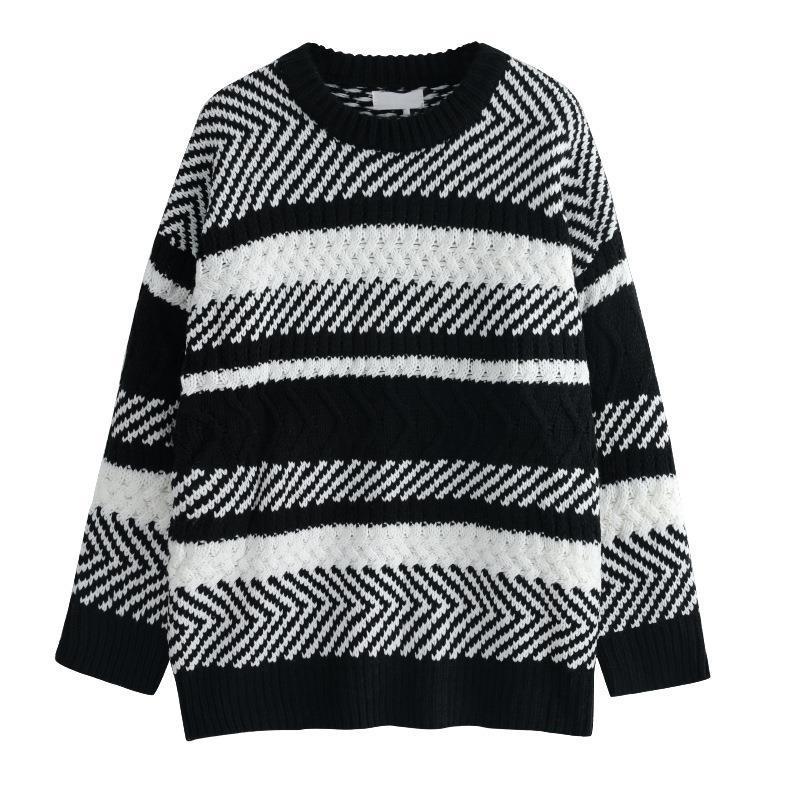 Korean-style Striped Sweater For Women