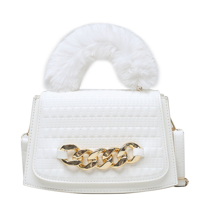 Plush Chain Handbag Ladies One-shoulder Diagonal