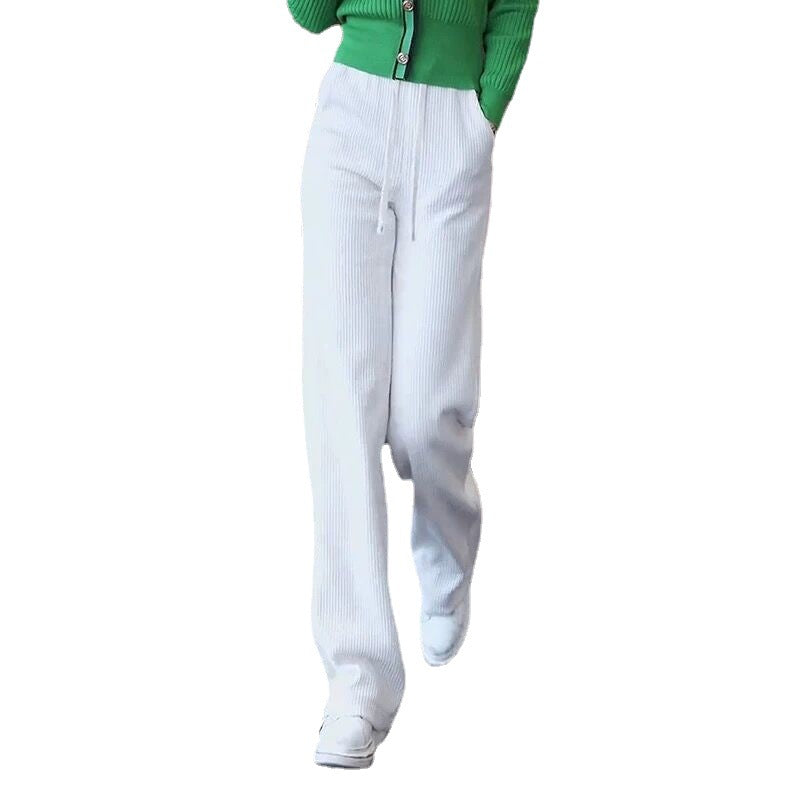 Women's Wide-leg Pants Autumn And Winter New High Waist Drooping Straight Thickening Pants