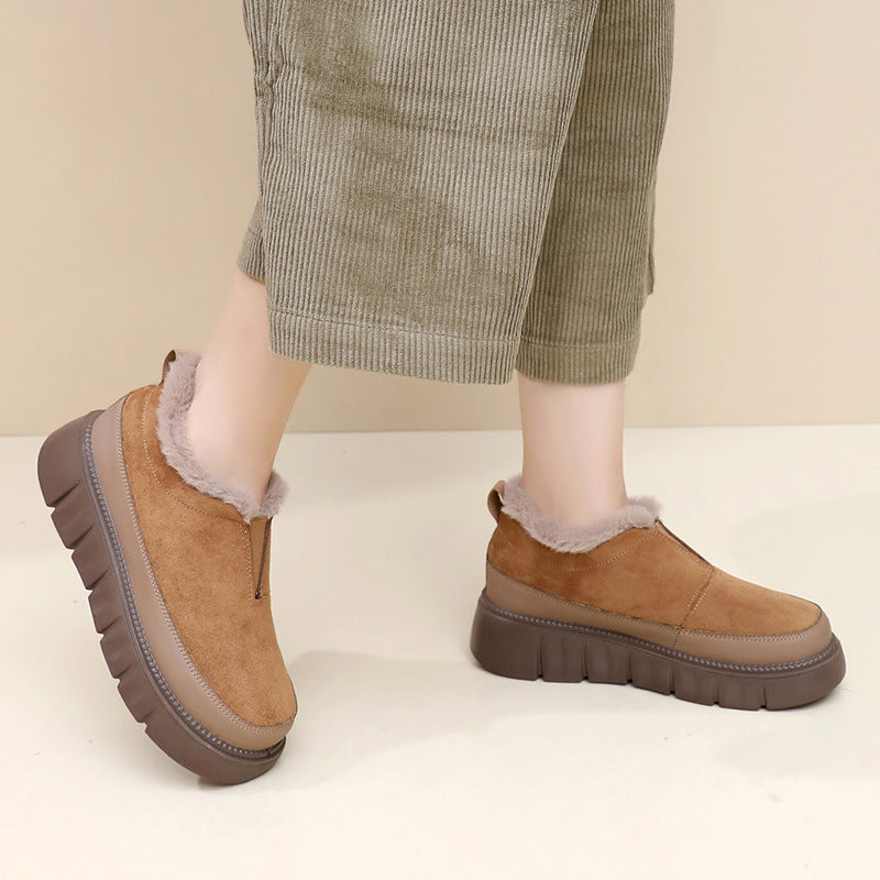 Womens Soft-soled Thickened Insulated Snow Boots