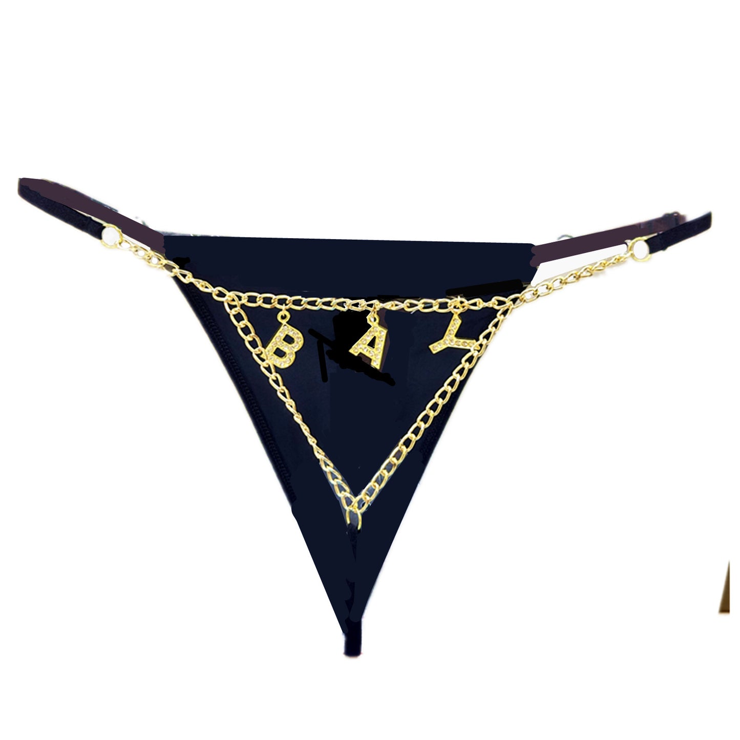 Rhinestone Letters Pendant Panties BABY Adjustable