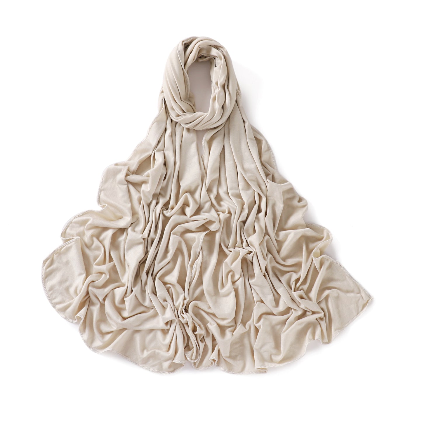 Colors Solid Color Modal Scarf Small Size Monochrome Jersey Veil Mercerized Cotton Scarf