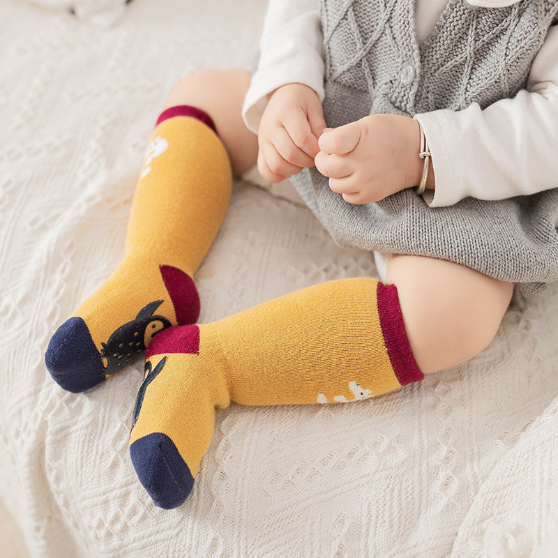 Thickened Children's Terry Floor Socks Cartoon Big Point