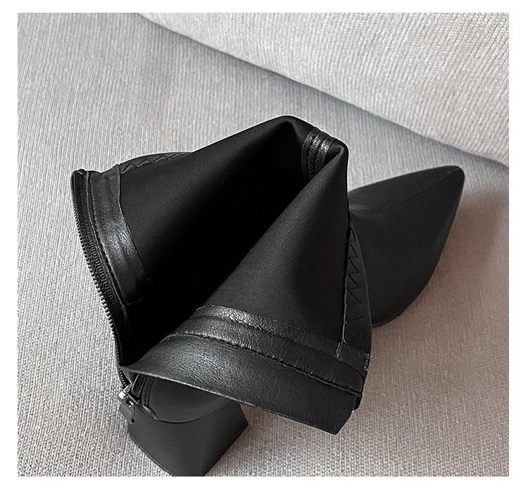 Short Mid-heel Martin Boots British Style