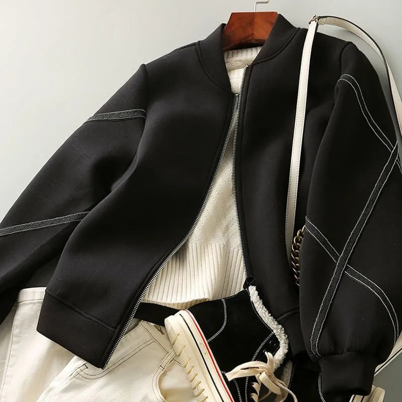 Retro Fashion All-match Loose Jacket Baseball Uniform Top