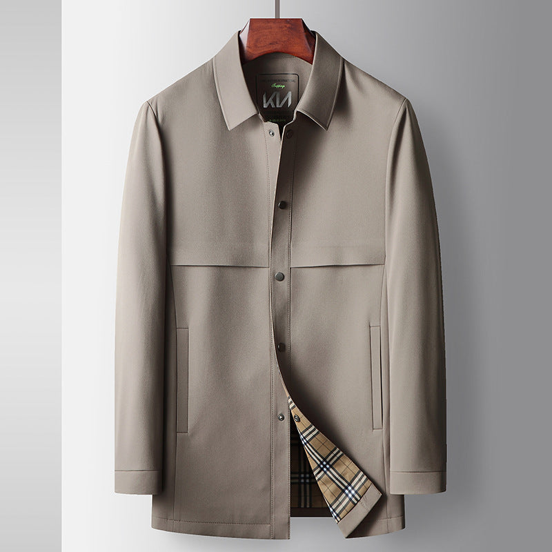 Spring And Autumn New Polo Collar Zipper Top Casual Jacket