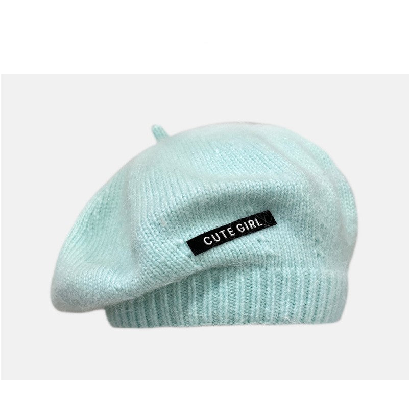 Rabbit Fur Beret Women's Autumn And Winter