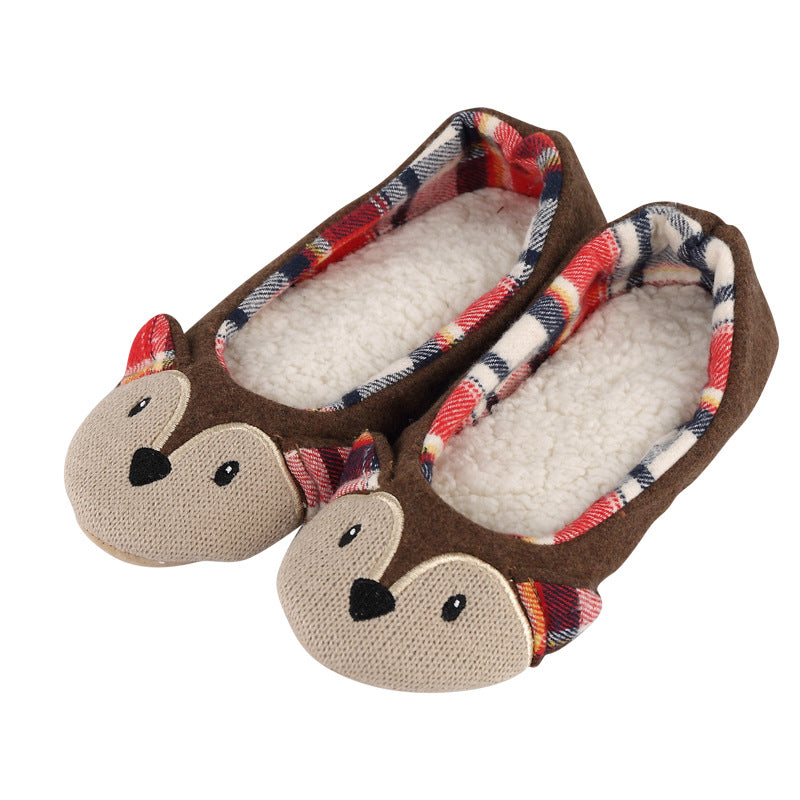 Women's Confinement Shoes Soft Bottom Cartoon Thermal Slippers