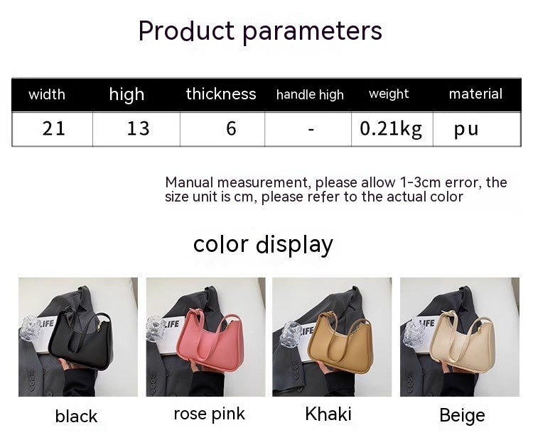 Versatile Handheld White Shoulder Bag