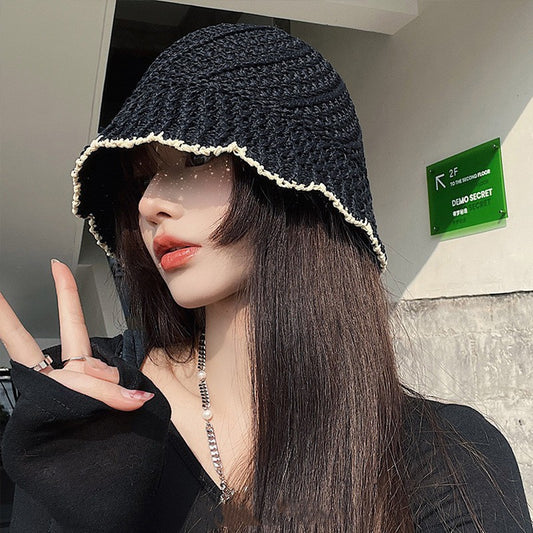 Female Summer Fashion Sunshade Japanese Hollow Out Fisherman Hat
