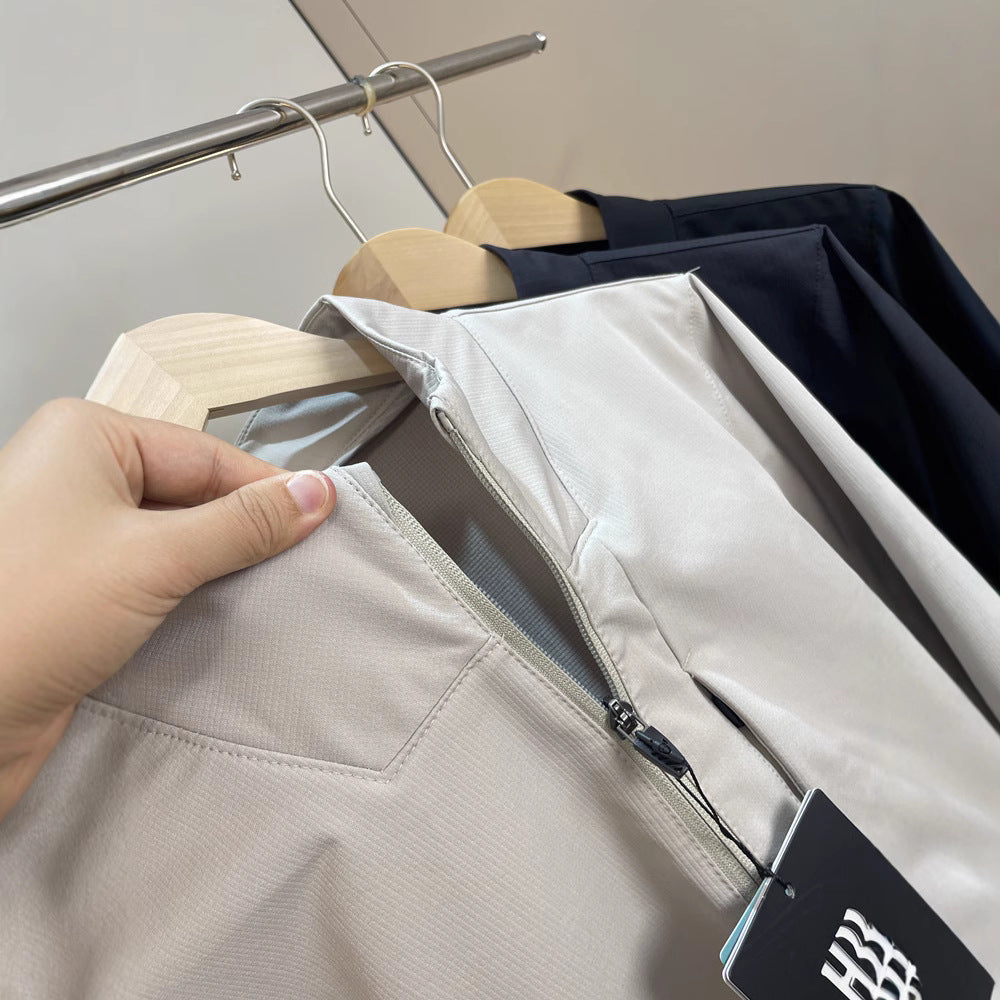 Frakke til mænd med ståkrave, sporty og casual