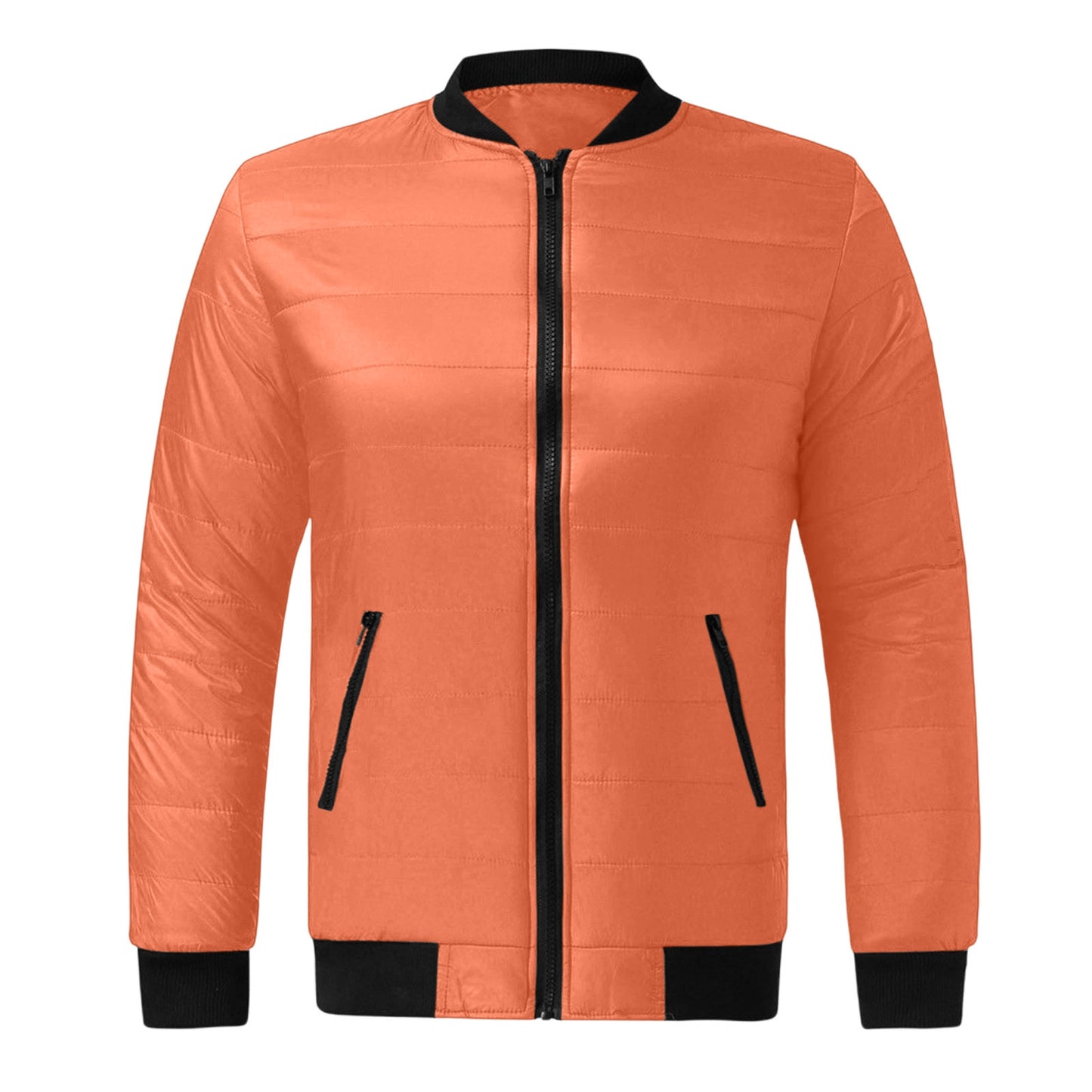 Mens Solid-Color Stand-Up Collar Cotton Padded Jacket Baseball Uniform