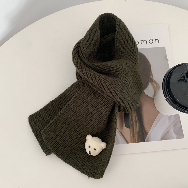 Knitted Wool Scarf Student Cute Spring And Autumn Warm Children