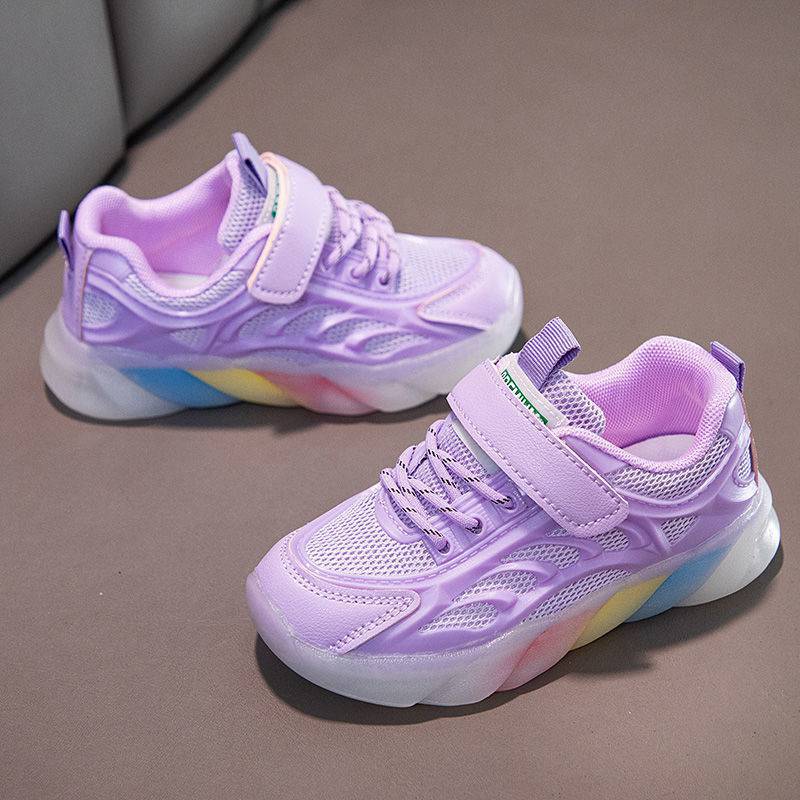 New Children's Sports New Mesh White Shoes