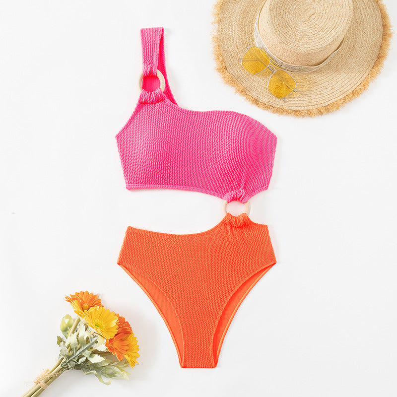 European And American One-shoulder Swimsuit One Piece Sexy Bikini