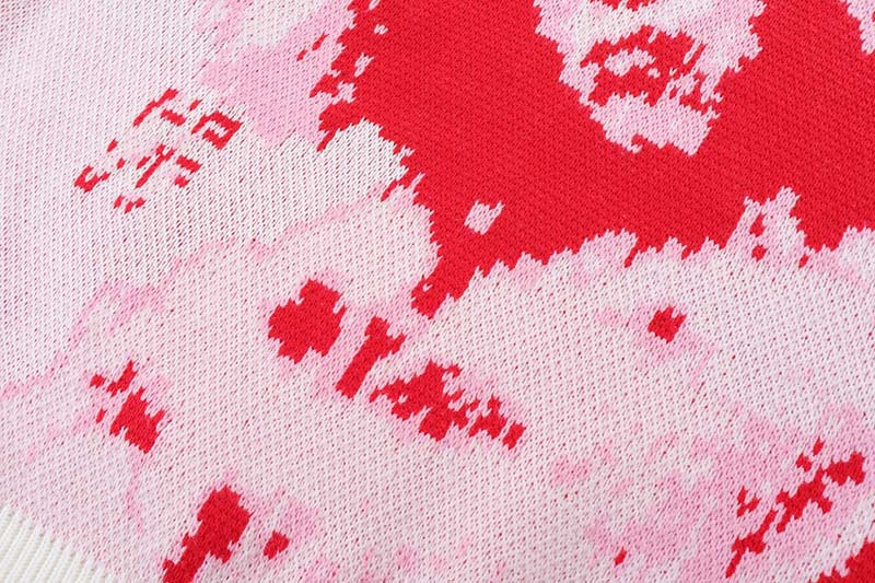 Mændenes High Street Jacquard-striktrøje med heldækkende print og rund hals