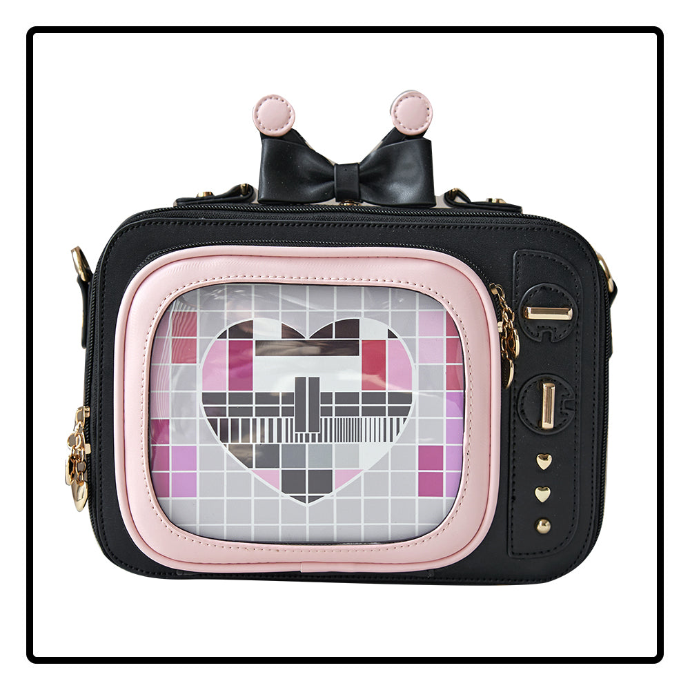 Snack Square Antenna Bow Detachable Two Shoulders Cross-body