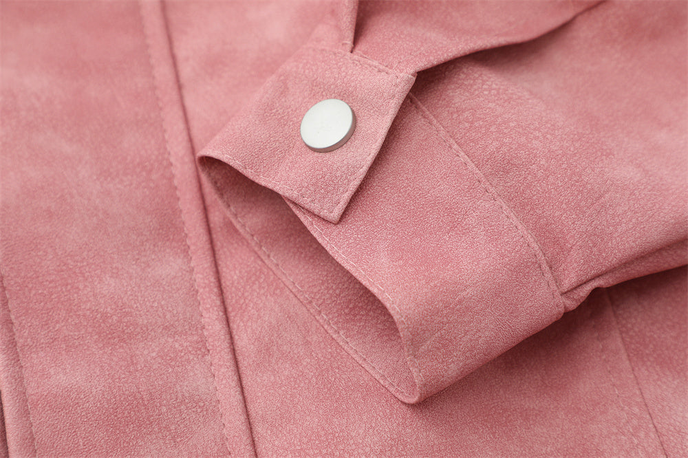Men's PU Leather Jacket Autumn And Winter Pu Handsome Loose Lapels