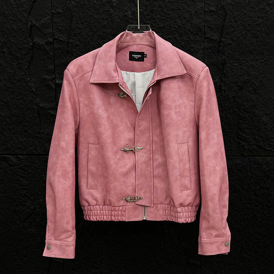 Niche Bad Boy Personality Men's Solid Color Coat