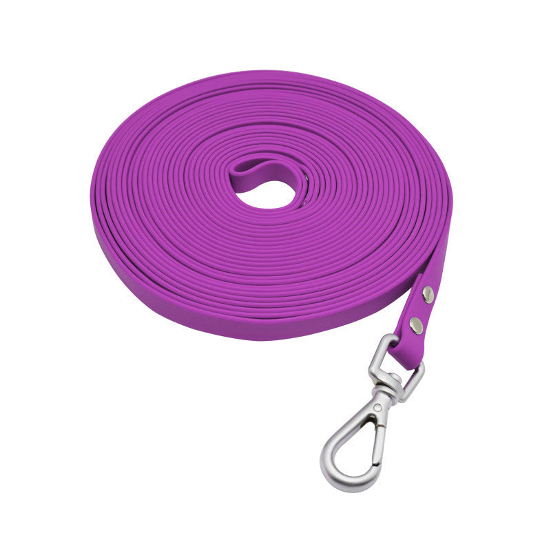 Pet Supplies PVC Embossed Lengthened Hand Holding Rope Waterproof Dog Walking