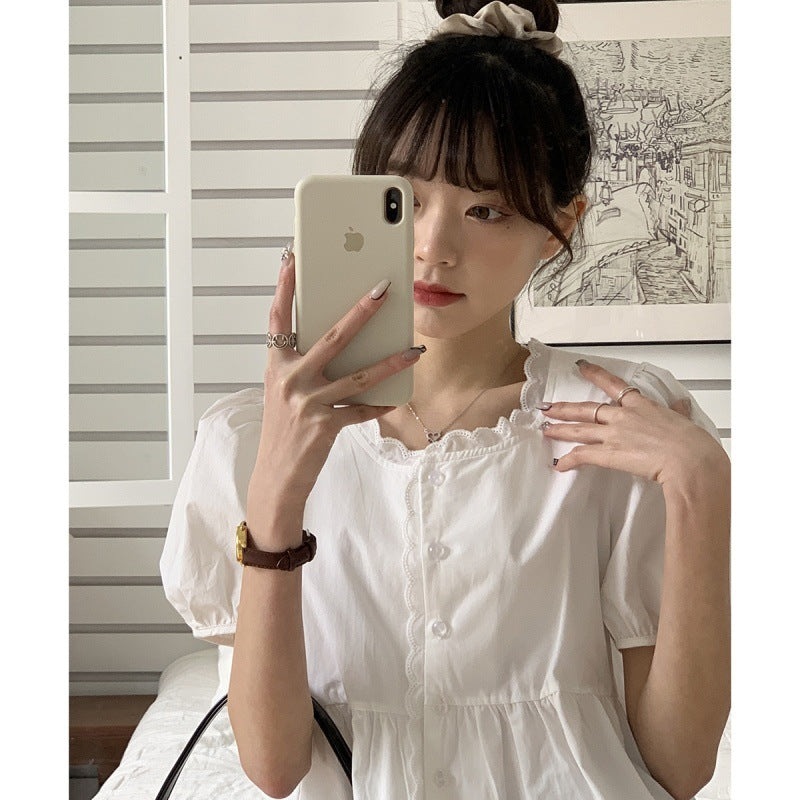 Puff Sleeve Shirt Summer Women's Clothing