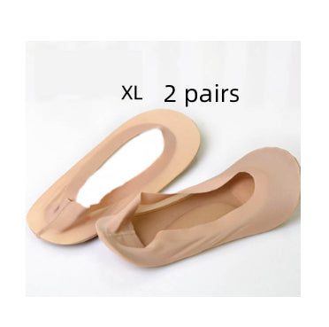 3D Arch Foot Massage Health Care Women Summer Socks Ice Silk Socks Shallow Mouth Silica Gel Invisible Slippers Feet Care