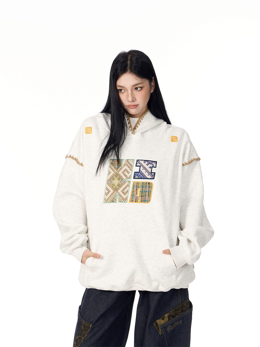 Retro Mixed Color Stripe Stand Collar Coat