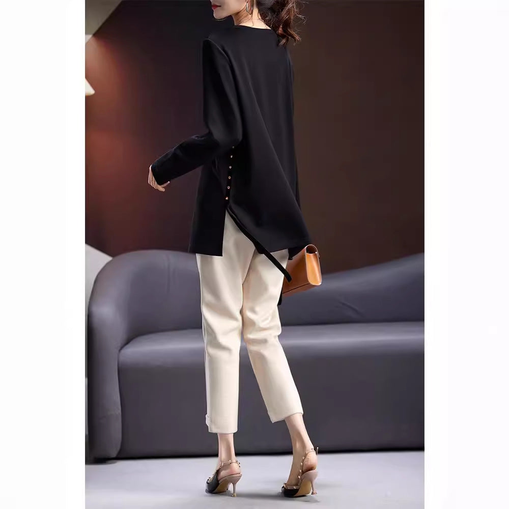 Round Neck Fashion Casual Plus Size T-shirt Women
