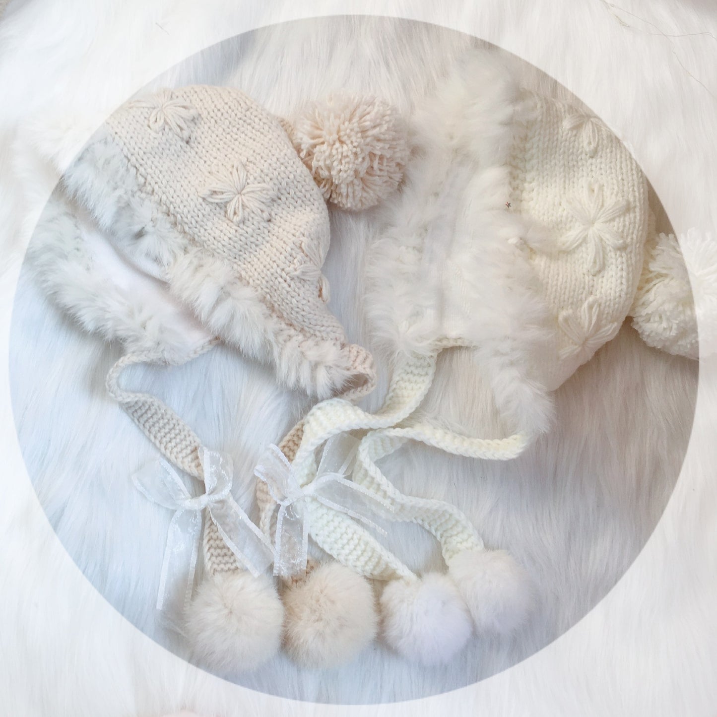 Rabbit Fur Autumn Winter Warm Wool Beanie Ear Protector