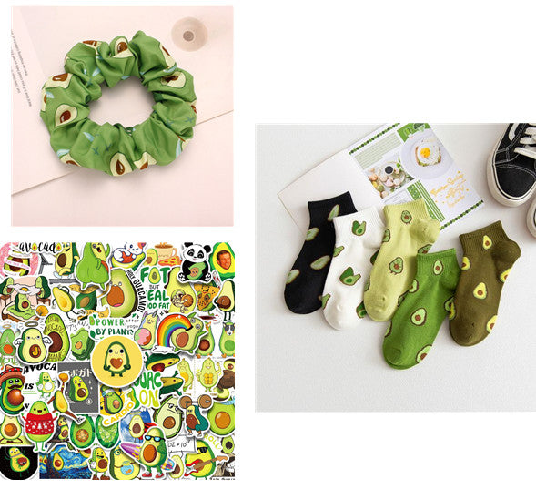 Avocado Japanese Fruit Breathable Cotton Socks