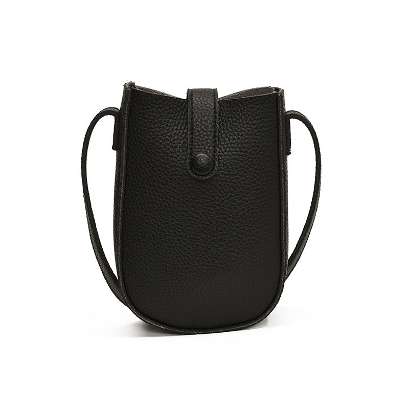 Lightweight Soft Leather Mobile Phone Shoulder Messenger Bag