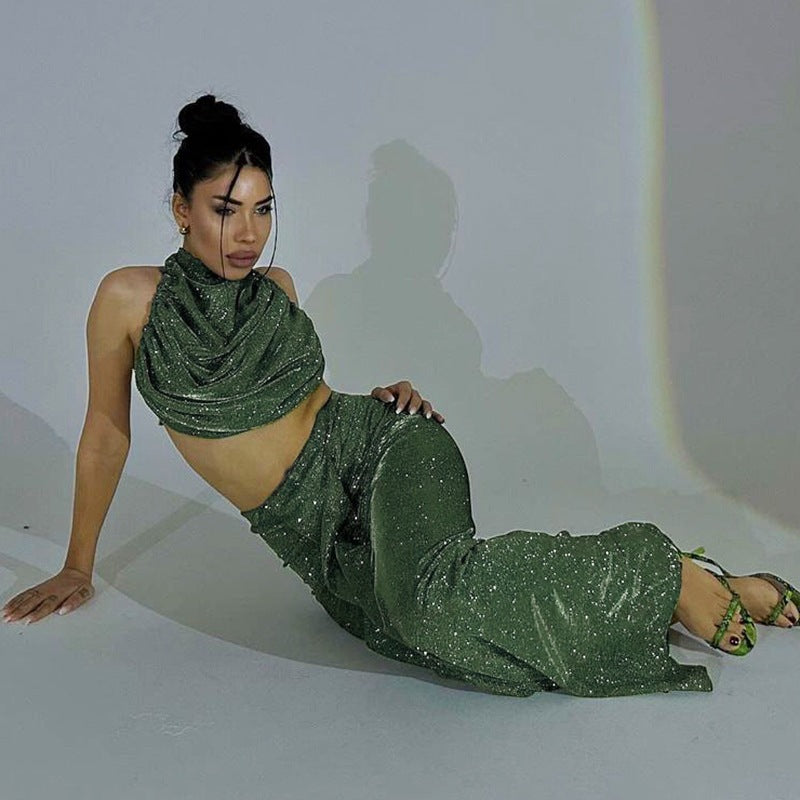 High-waist Sexy Bodycon Long Skirt Hot Girl Fashion Set