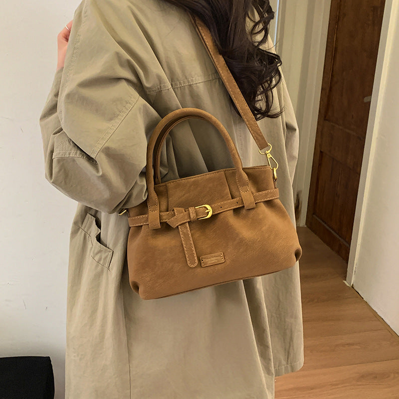 Stylish Matte-finish Crossbody Shoulder Bag