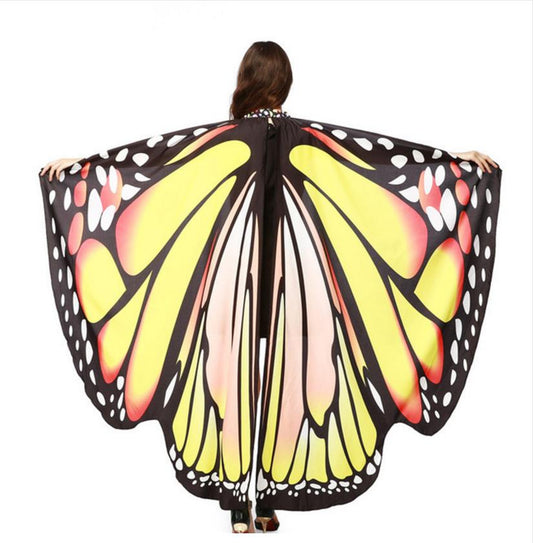 Dance Performance Butterfly Wings Rainbow Color Belly Dance