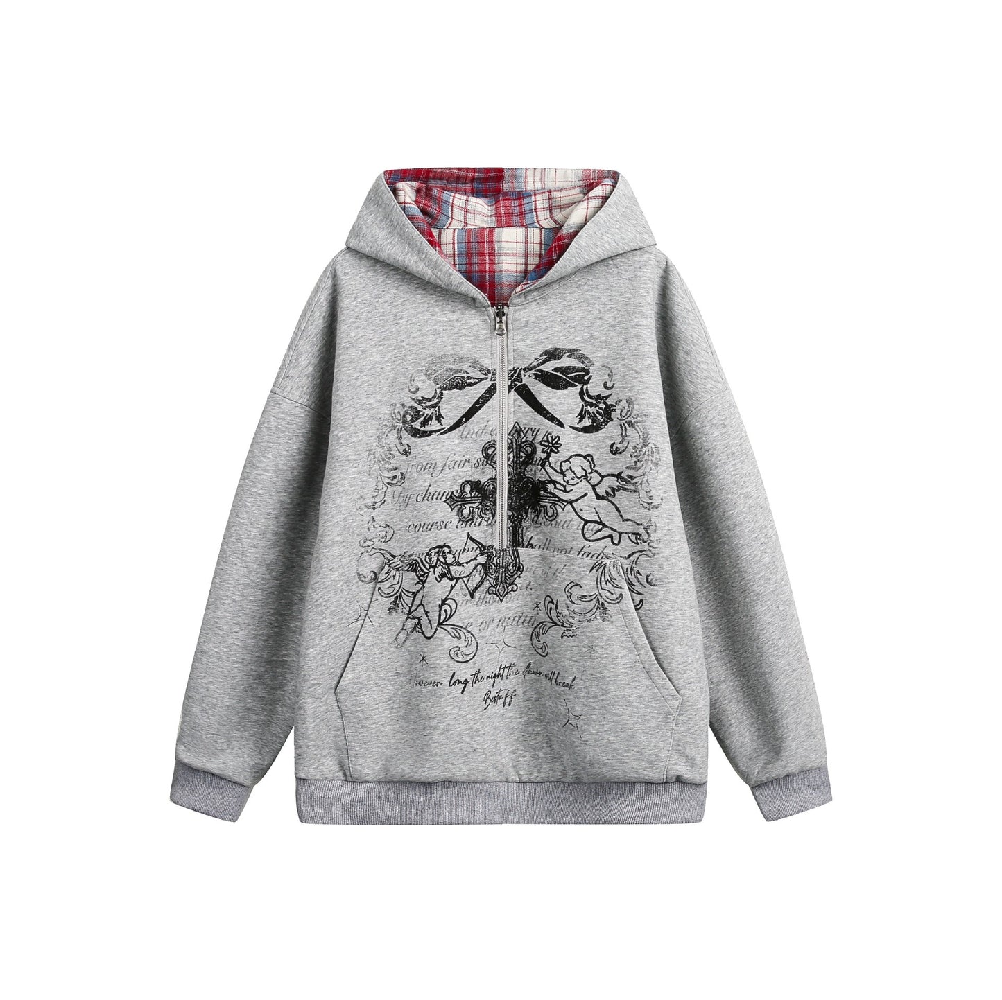 American Retro Loose Double-sided Wear Heavy Industry Hoodie Coat