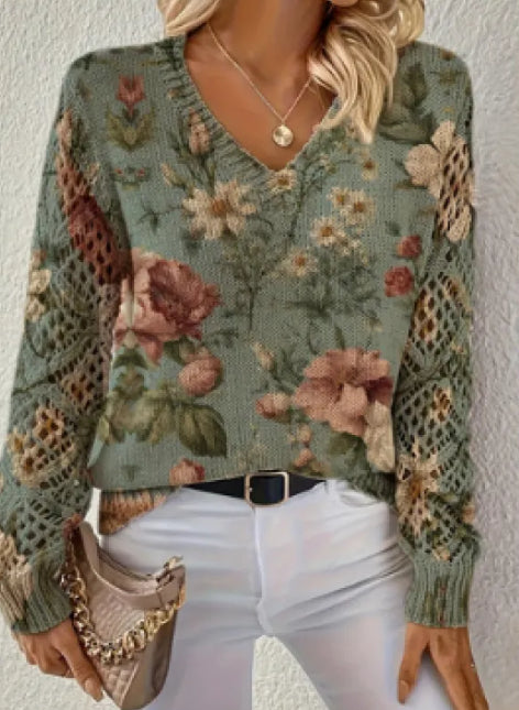 A Fashionable Multi-color Printed Top For Ladies