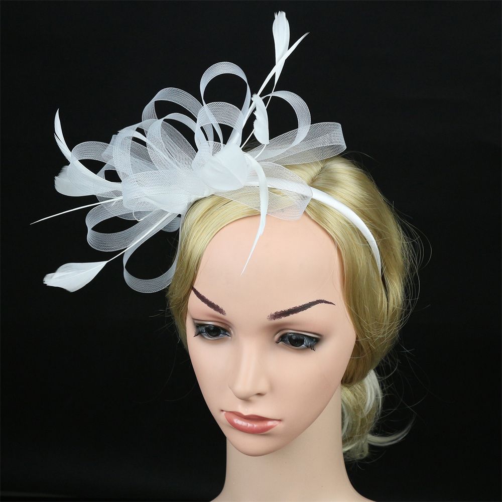 Simple Retro Hairpin Mesh Feather Hair Accessories