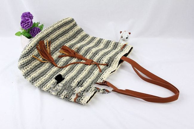 Korean Version Of Sen Series Simple Woven Straw Bag
