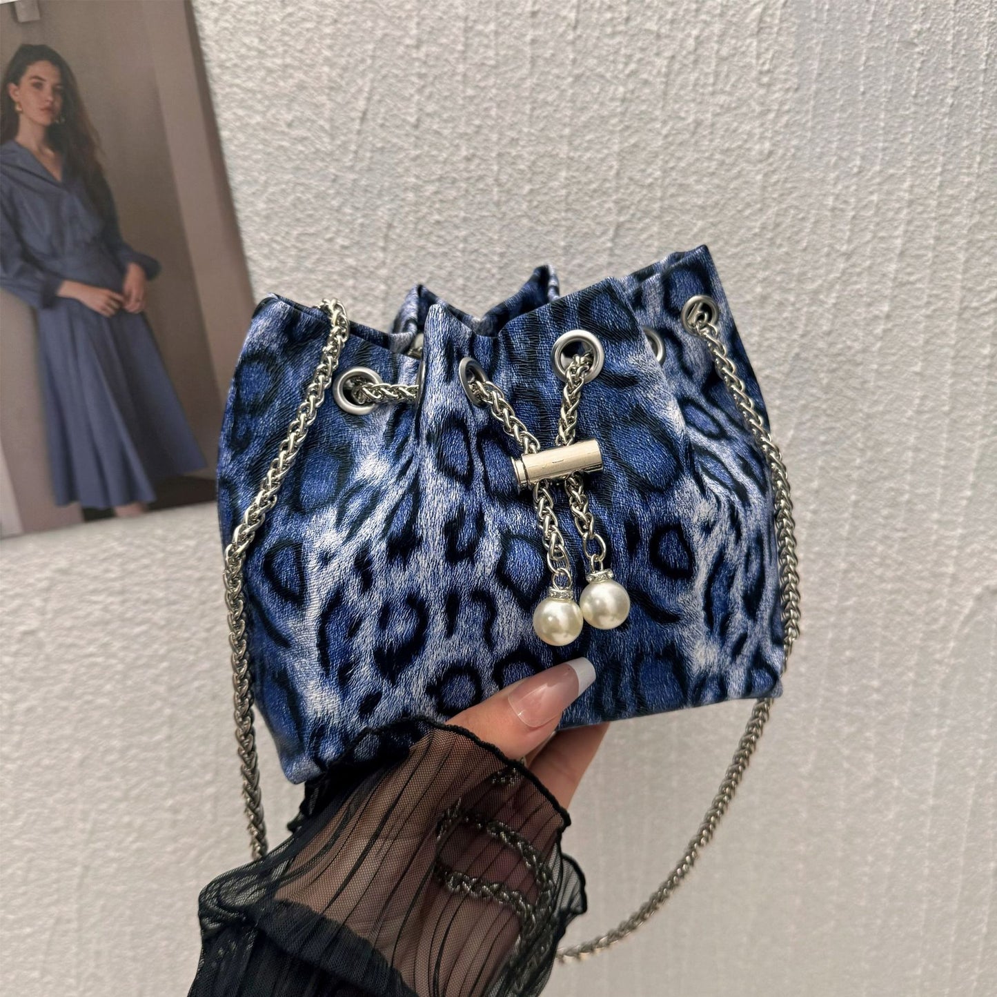 Popular Leopard Print Mini Chic Chain Graceful And Fashionable Shoulder Messenger Bag