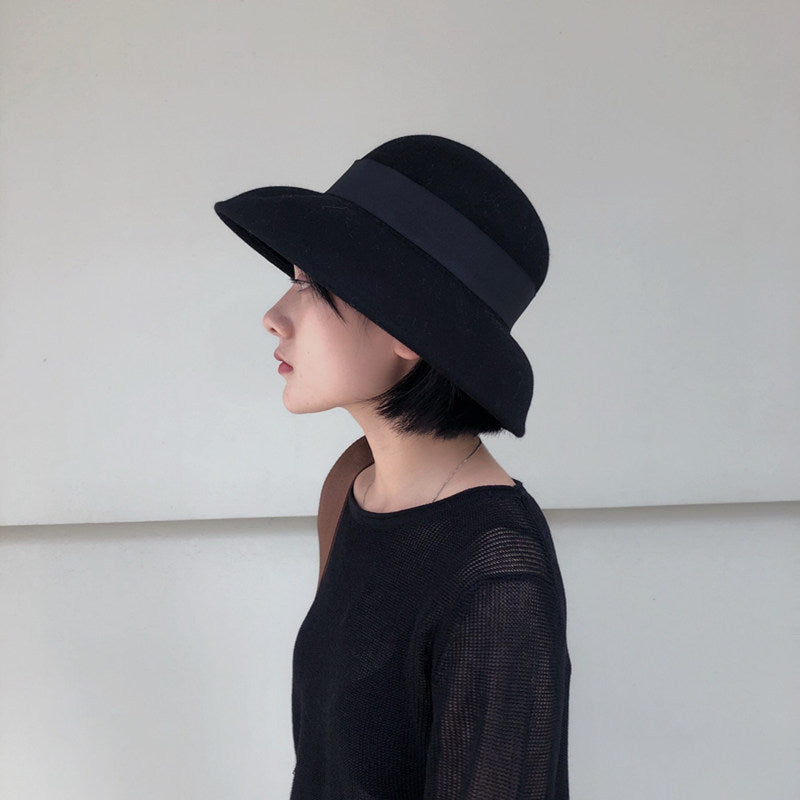 Woolen Bell Top Versatile Basin Hat Fisherman Hat