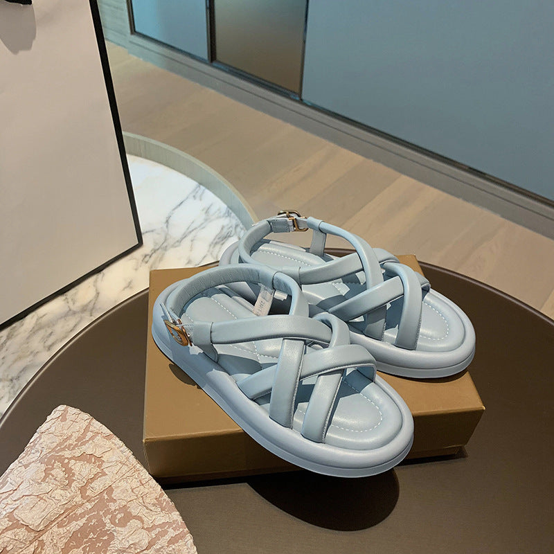 Casual Thick-soled Sandals Women's Summer Open-toe Thin Straps