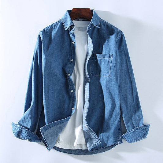 Retro Casual Long Sleeved Shirt With Loose Fit