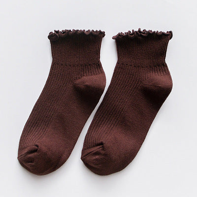 Women's Casual Fungus Lace Short Cotton Socks