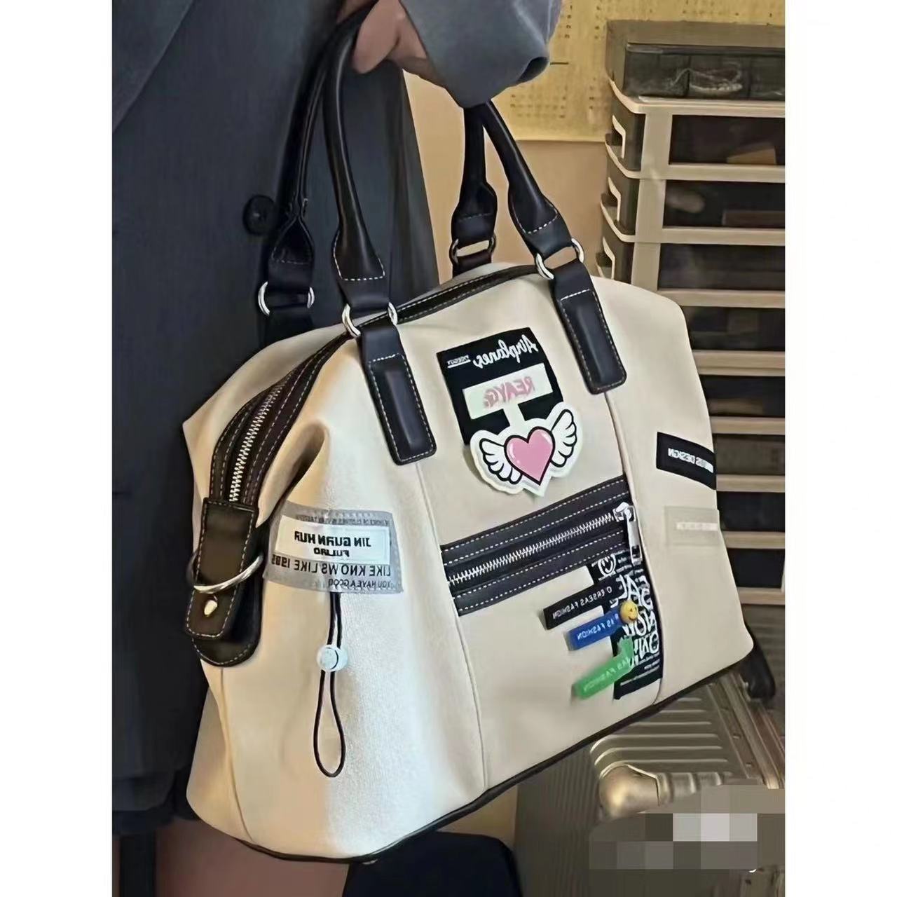 Niche Design Vintage Creative Label Bag
