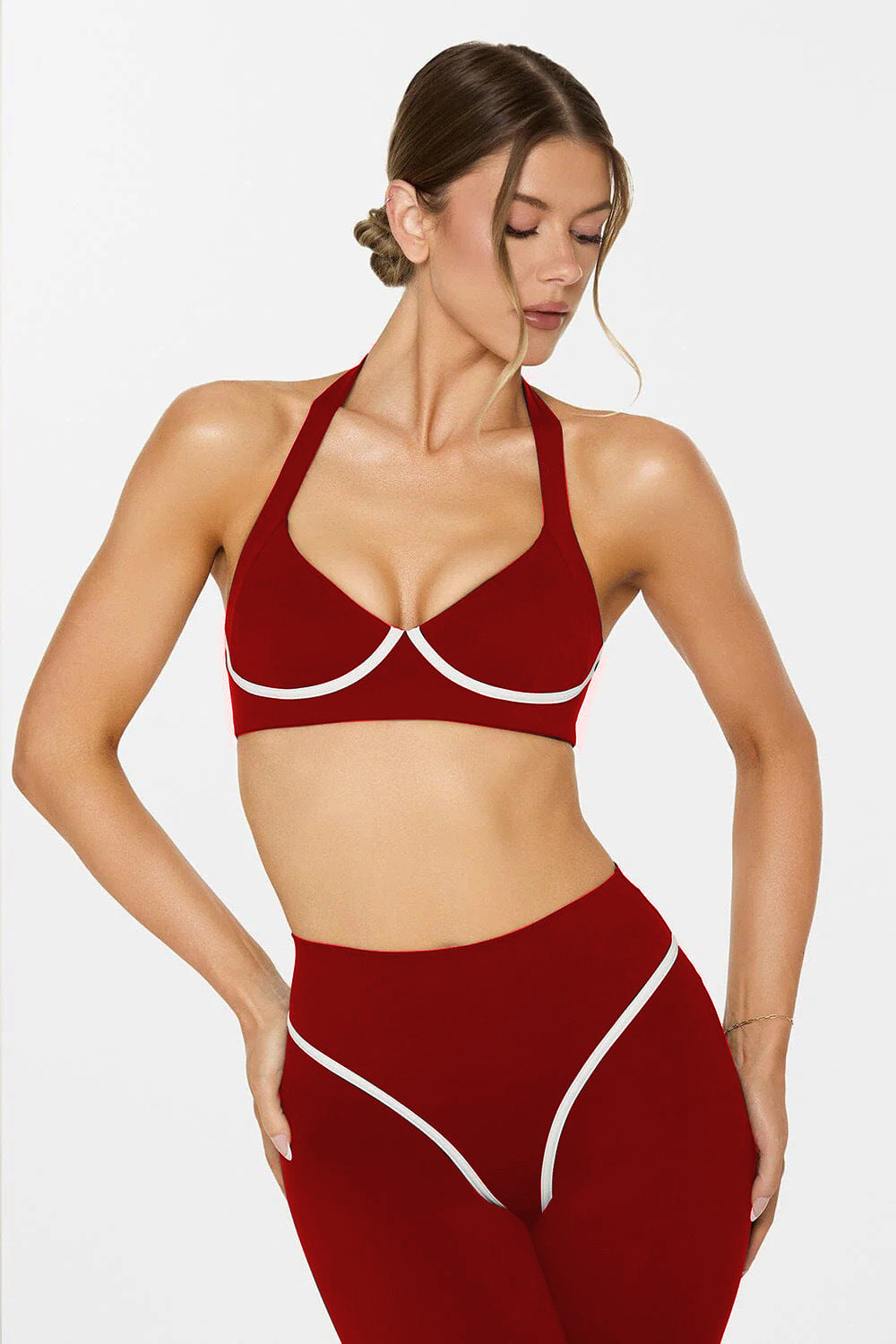 Bare-feel Yoga Jacket With A Stand-up Collar Long Sleeves And Designed For Cycling