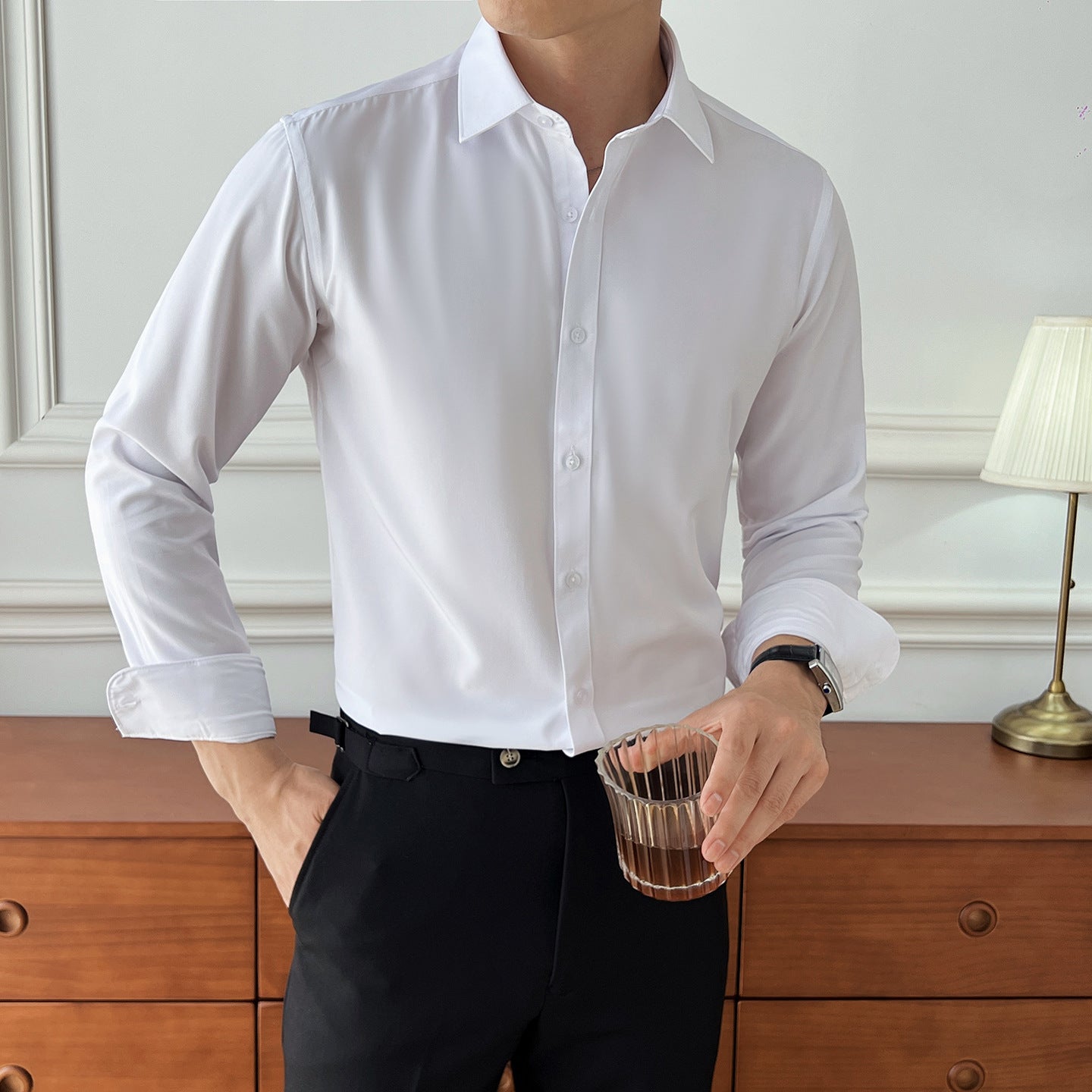Seven-color Men's Long-sleeved Business Shirt
