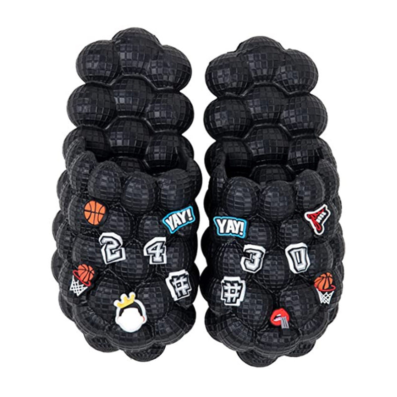 Men's And Women's Fashion Simple Solid Color Grape Particles Slippers