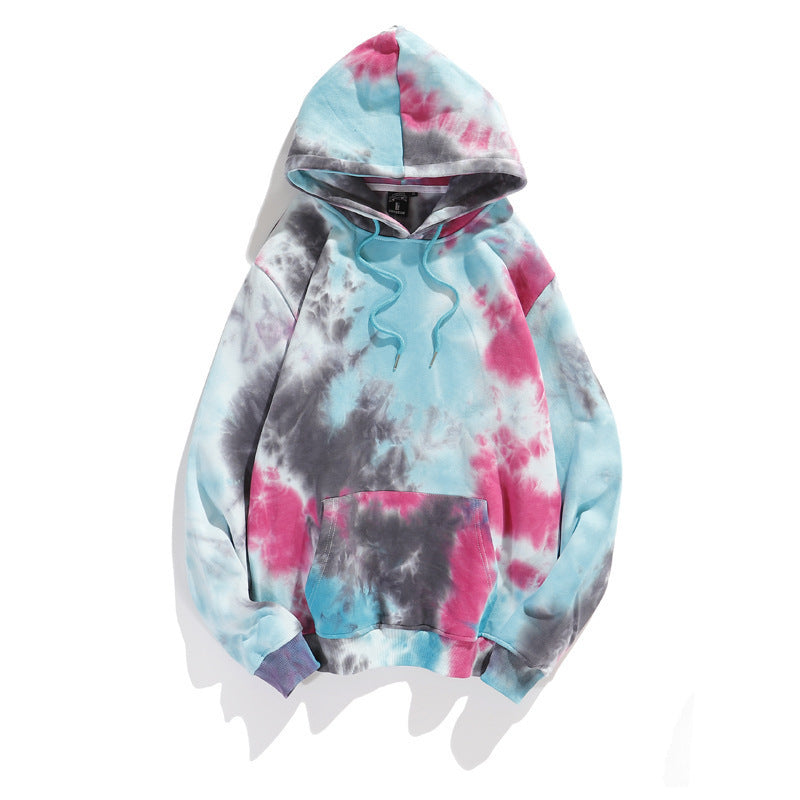 Mørk Style Tie-dye Gradientfarvet Hong Kong Style Hættetrøje