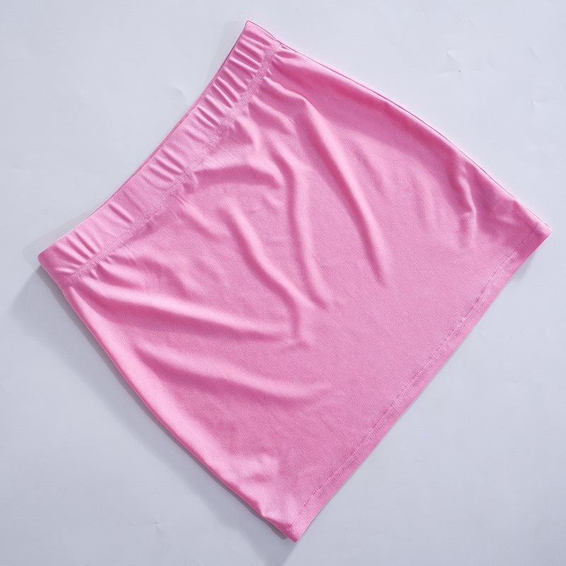 Pure Color Tight Hip Skirt Skirt Half Socks Casual Suit