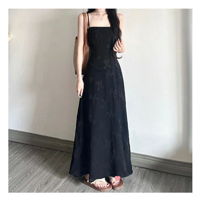 Women's Fashionable Slim-fit Strap Floral Print Dress